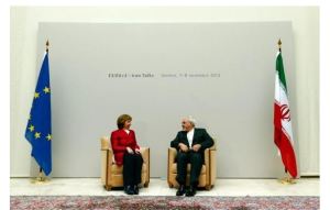 Mme Catherine Ashton et M. Mohammad Javad Zarif à Genève