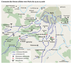 L'avancée des forces alliées - infographie Le Monde