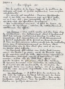 notes manuscrites de Gilbert Desmoulin