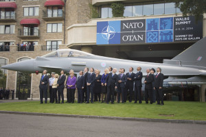 NATO Secretary General Anders Fogh Rasmussen and the Heads of State and Goverment during the Air power flypast